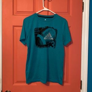 Adidas Teal Football T-shirt (Youth XL)